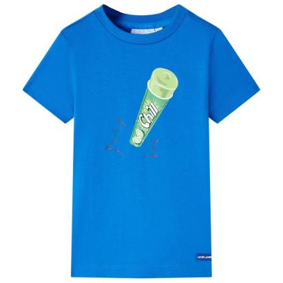 Tricou pentru copii, albastru aprins, 92 GartenMobel Dekor