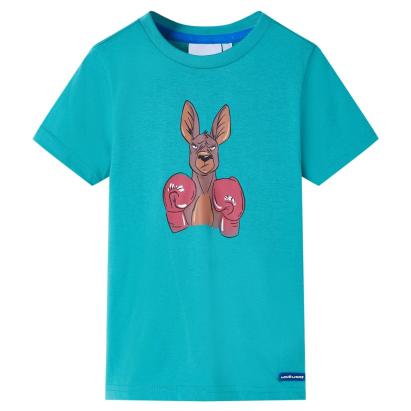 Tricou pentru copii cu mâneci scurte, verde mentă închis, 116 GartenMobel Dekor