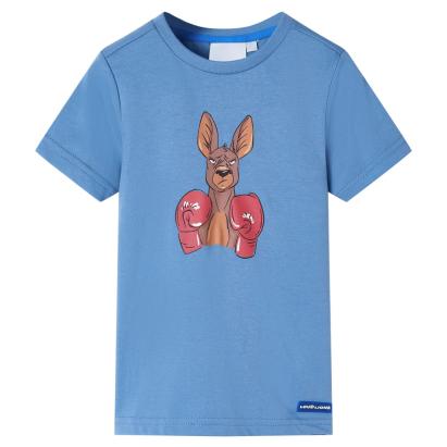 Tricou pentru copii cu mâneci scurte, albastru mediu, 140 GartenMobel Dekor