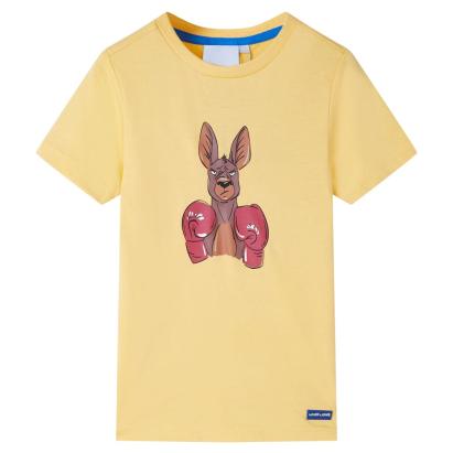 Tricou pentru copii cu mâneci scurte, galben, 92 GartenMobel Dekor