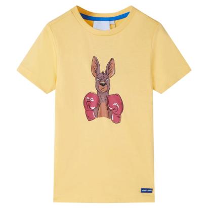 Tricou pentru copii cu mâneci scurte, galben, 116 GartenMobel Dekor