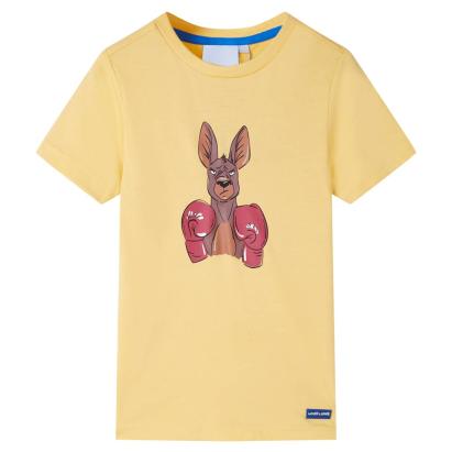 Tricou pentru copii cu mâneci scurte, galben, 128 GartenMobel Dekor