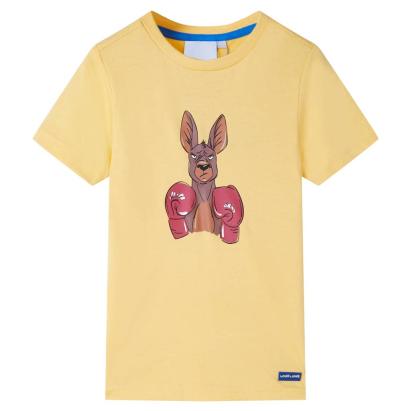 Tricou pentru copii cu mâneci scurte, galben, 140 GartenMobel Dekor