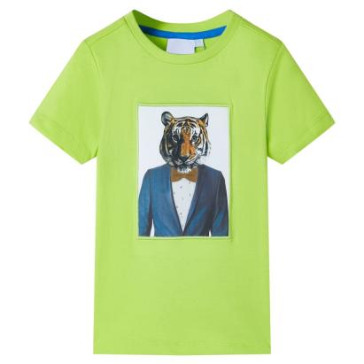 Tricou pentru copii cu mâneci scurte, lime, 140 GartenMobel Dekor