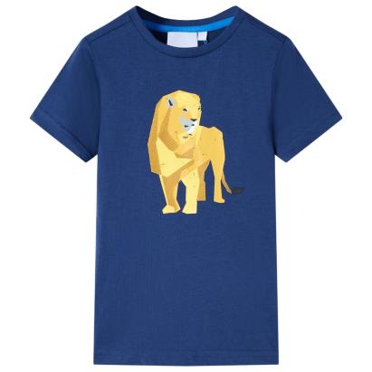 Tricou pentru copii, albastru închis, 128 GartenMobel Dekor