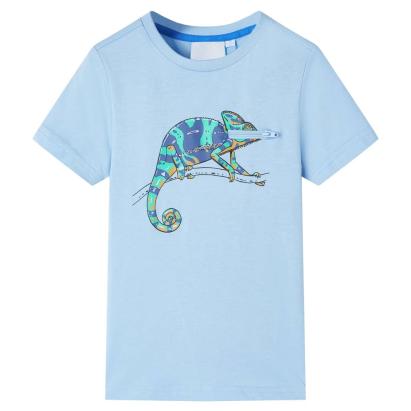 Tricou pentru copii cu mâneci scurte, albastru deschis, 140 GartenMobel Dekor