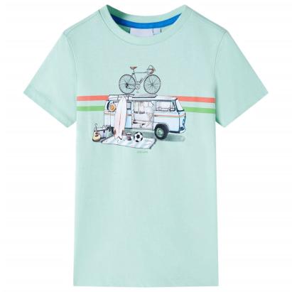 Tricou pentru copii, verde mentă deschis, 116 GartenMobel Dekor