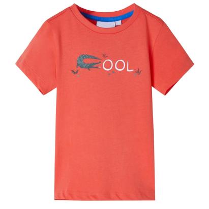 Tricou pentru copii cu mâneci scurte roșu deschis 128 GartenMobel Dekor