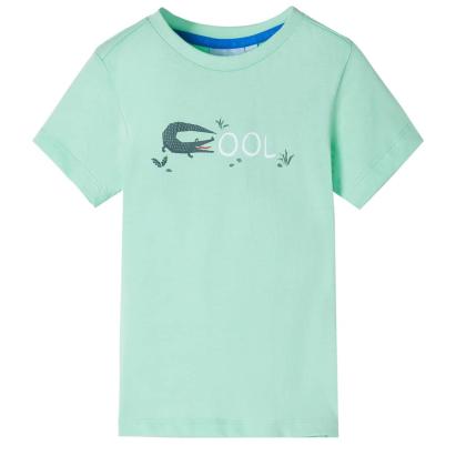 Tricou pentru copii cu mâneci scurte verde deschis 104 GartenMobel Dekor