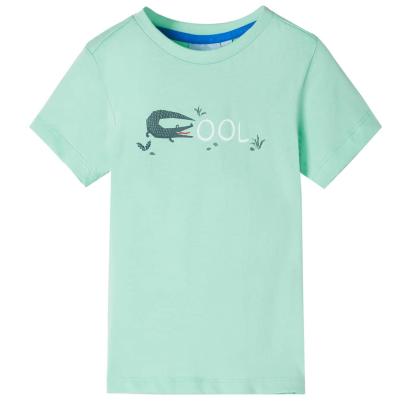 Tricou pentru copii cu mâneci scurte verde deschis 128 GartenMobel Dekor