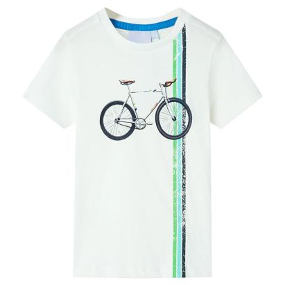 Tricou pentru copii cu mâneci scurte, ecru, 92 GartenMobel Dekor