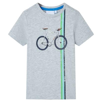Tricou pentru copii cu mâneci scurte, gri, 128 GartenMobel Dekor