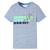 Tricou pentru copii cu mâneci scurte, albastru melanj, 128 GartenMobel Dekor