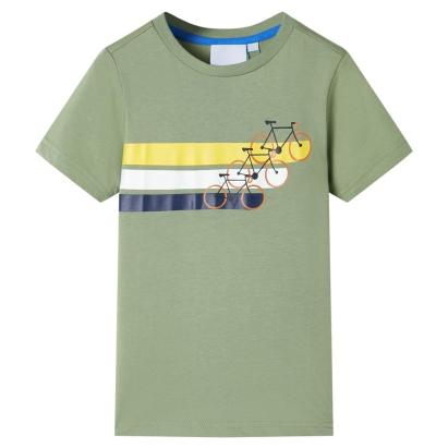 Tricou pentru copii cu mâneci scurte, kaki deschis, 116 GartenMobel Dekor