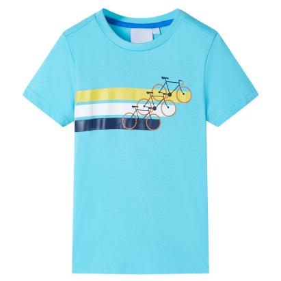 Tricou pentru copii cu mâneci scurte, turcoaz, 140 GartenMobel Dekor