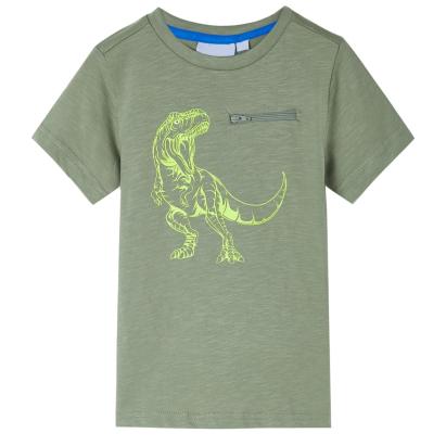 Tricou pentru copii cu mâneci scurte kaki deschis 116 GartenMobel Dekor