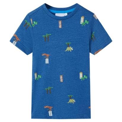 Tricou pentru copii, albastru închis melanj, 116 GartenMobel Dekor