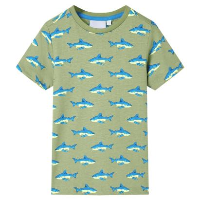 Tricou pentru copii, kaki deschis, 128 GartenMobel Dekor