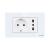 Priza Schuko + Universala Italiana cu Rama din Sticla LUXION, Standard Italian, 3M SmartElectro IntelligentHouse
