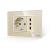 Priza Schuko + Universala Italiana cu Rama din Sticla LUXION, Standard Italian, 3M SmartElectro IntelligentHouse
