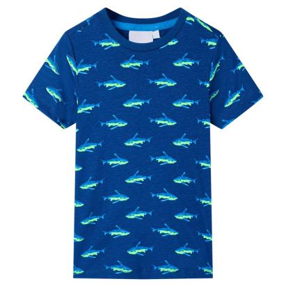 Tricou pentru copii, albastru închis, 128 GartenMobel Dekor