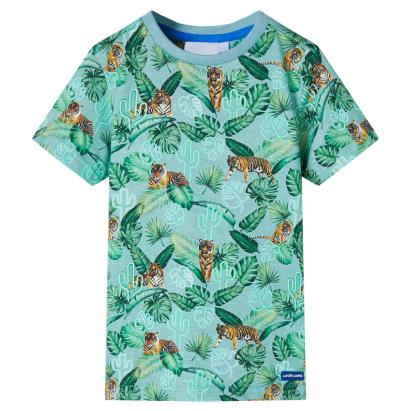 Tricou pentru copii, verde deschis melanj, 92 GartenMobel Dekor