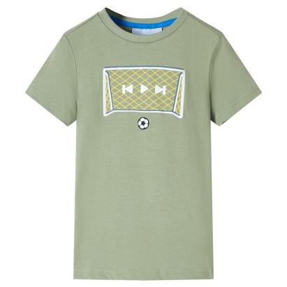 Tricou pentru copii, kaki deschis, 128 GartenMobel Dekor