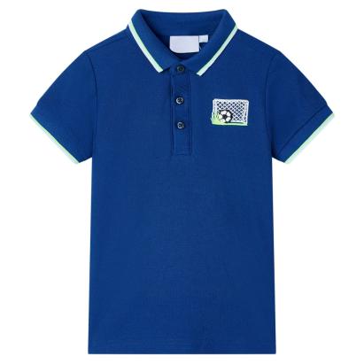 Tricou polo pentru copii, albastru închis, 104 GartenMobel Dekor