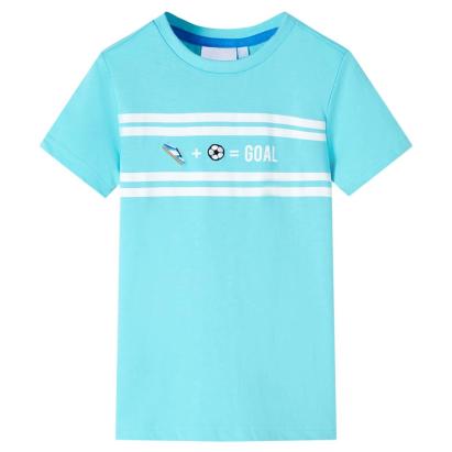 Tricou pentru copii, albastru verzui, 92 GartenMobel Dekor