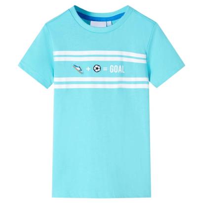 Tricou pentru copii, albastru verzui, 104 GartenMobel Dekor