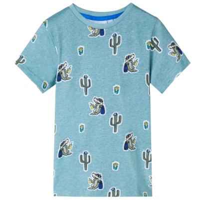 Tricou pentru copii, verde deschis melanj, 140 GartenMobel Dekor