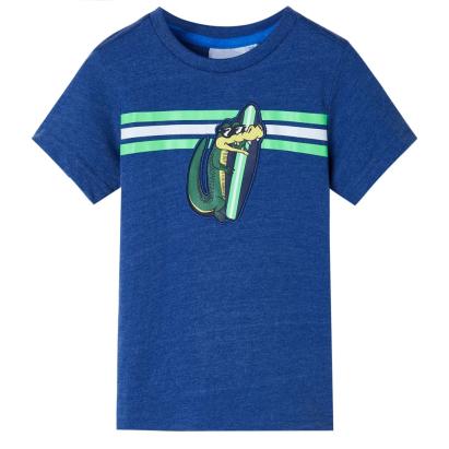 Tricou pentru copii, albastru închis melanj, 92 GartenMobel Dekor