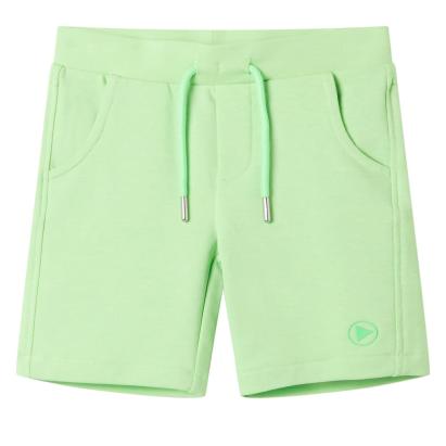 Pantaloni scurți pentru copii, verde fosforescent, 140 GartenMobel Dekor