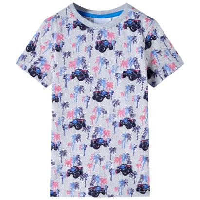 Tricou pentru copii, gri melanj, 140 GartenMobel Dekor