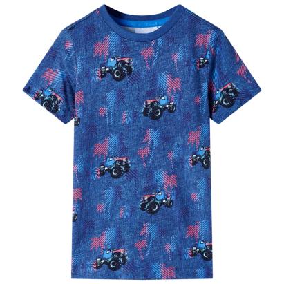Tricou de copii, albastru închis melanj 104 GartenMobel Dekor