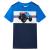 Tricou pentru copii, albastru și bleumarin, 128 GartenMobel Dekor