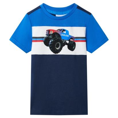 Tricou pentru copii, albastru și bleumarin, 128 GartenMobel Dekor