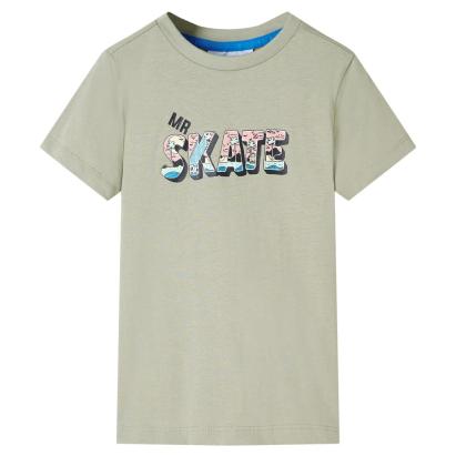 Tricou pentru copii, kaki deschis, 128 GartenMobel Dekor