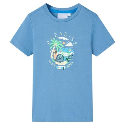 Tricou pentru copii, albastru mediu, 140 GartenMobel Dekor
