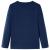 Tricou de copii cu mâneci lungi, bleumarin melanj, 92 GartenMobel Dekor