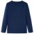 Tricou de copii cu mâneci lungi, bleumarin melanj, 128 GartenMobel Dekor