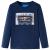 Tricou de copii cu mâneci lungi, bleumarin melanj, 128 GartenMobel Dekor