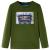 Tricou pentru copii cu mâneci lungi, kaki închis, 92 GartenMobel Dekor