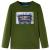 Tricou pentru copii cu mâneci lungi, kaki închis, 104 GartenMobel Dekor