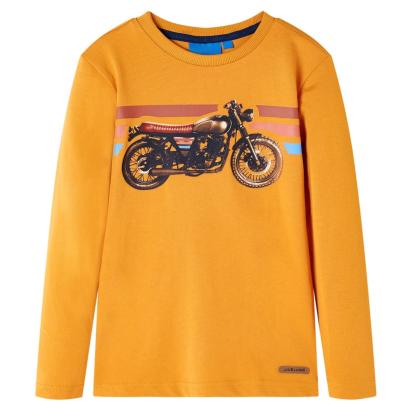 Tricou pentru copii cu mâneci lungi, ocru, 104 GartenMobel Dekor