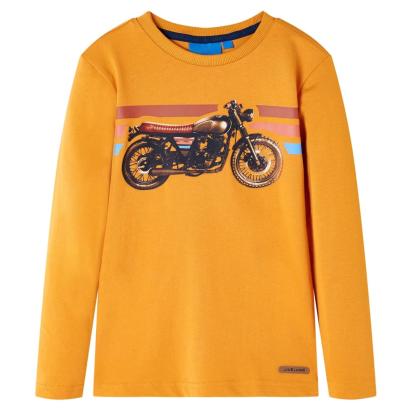 Tricou pentru mâneci lungi pentru copii, ocru, 116 GartenMobel Dekor
