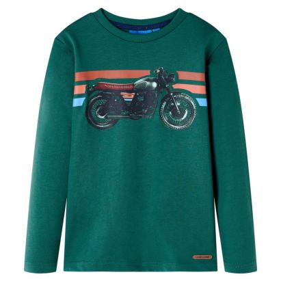 Tricou cu mâneci lungi pentru copii, verde, 116 GartenMobel Dekor
