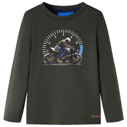 Tricou cu mâneci lungi pentru copii, kaki, 92 GartenMobel Dekor