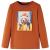 Tricou pentru copii cu mâneci lungi, portocaliu ars, 128 GartenMobel Dekor