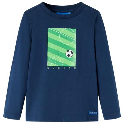 Tricou de copii cu mâneci lungi bleumarin 116 GartenMobel Dekor
